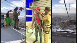 TABRIZ ZIP LINE 2018  ALI SHAKIBA زیپ لاین عینالی تبریز