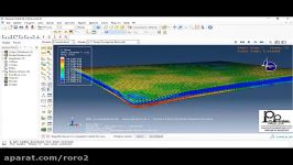 Simulation blast explosion over sandwich panel