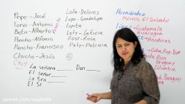 Learn Spanish language and culture Hispanic first names last names and nicknames