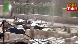 سوریه جوبر فیلمبردار سلفی تانکها فیلم میگیرد ناگهان...