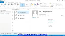 Outlook 2013 Tutorial Basic Contact Management Microsoft Training Lesson 2.4