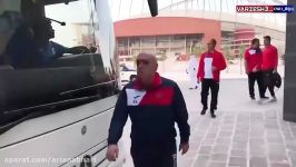 حرکت بازیکنان پرسپولیس به سمت ورزشگاه جاسم بن حمد