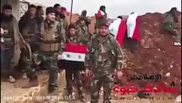 حضور نیروهای ارتش سوریه بر روی خاکریز مابین ارتش ترک