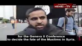 تظاهرات اسلامگرایان لندن در حمایت القاعده در سوریه