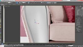 3dsmax Sofa and pillow modeling