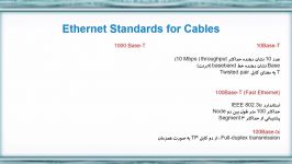 انواع استاندارد های کابل اترنت