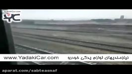 واژگونی قطار باری حامل سنگ آهن در ایستگاه دیزباد