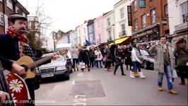 LONDON the famous PORTOBELLO ROAD antiques market in Notting Hill ENGLAND