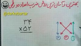 آسان ترین روش ضرب دورقمی ها