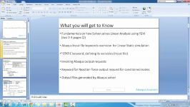 Quick fundamentals  Abaqus Linear Static Analysis FE model PART 1