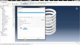 Abaqus Spring deformation tutorial