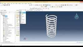 Abaqus Tutorial Videos  How To Analyse Compression Spring in Abaqus