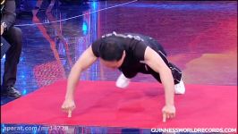 Most one finger push ups in 30 seconds  Guinness World Records Classics