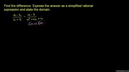 22 Subtracting rational expressions