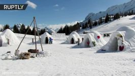 ‘God made snow man made igloos’ Ice village built by migrants brings tourists back to Italian Alps