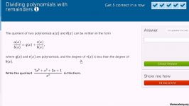 a11 Dividing polynomials with remainders  monomial divi