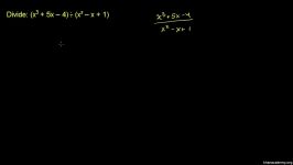 a12 Dividing polynomials with remainders  monomial divi