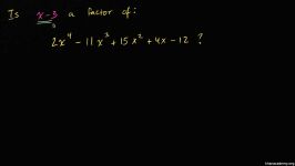 a15 Using the Polynomial Remainder Theorem  checking fa