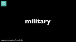 آموزش زبان انگلیسی تلفظ How to pronounce military
