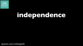 آموزش زبان انگلیسی تلفظ How to say independence