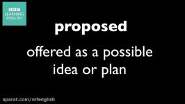 آموزش زبان انگلیسی تلفظ How to say proposed