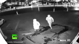 Dumbest burglars ever Surveillance footage of failed robbery released by Shanghai police