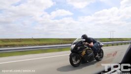 Suzuki Hayabusa battles Turbo Supra on the highway