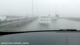 رانندگی بارانی رنو کپچر،در سرعت 147kmh