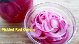 Quick Pickled Red Onions  ترشی پیاز قرمز