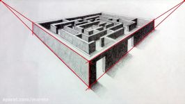 How to Draw a 3D Maze  Two Point Perspective