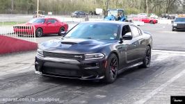 ALMOST a 9.9 840 HP DEMON vs HELLCAT Charger  14 mile Drag Race  Road Test