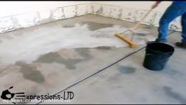 Epoxy Coating Garage Floor with Acrylic Flake