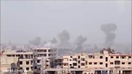 عملیات دو جنگنده بمب افکن ارتش سوریه بالای غوطه شرقی