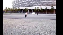 One direction at Allianz Arena playing socer