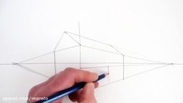 How to Draw a Cottage House in Two Point Perspective