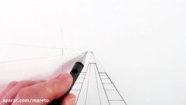 How to Draw 1 Point Perspective Draw Buildings and Sky