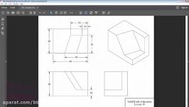 SolidWorks Education Detailed Drawing Exercises Lesson 49  تدریب رقم 49