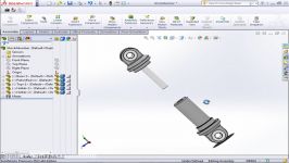 Moving Spring Shock Absorber Animation  using solidworks 