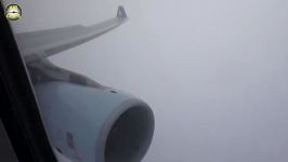 فرود ایرباس ۳۳۰ در شرایط مه آلود ابری