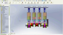 diesel motor engine simulation Solidworks