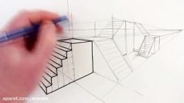 How to Draw Stairs Step by Step in 2 Point Perspective