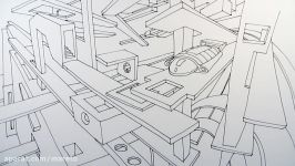 How to Draw a Sci Fi Fantasy City in 2 Point Perspective