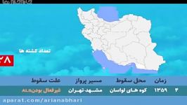 جام جم نما  سوانح هوایی 40 سال گذشته کشور موشن گرافیک