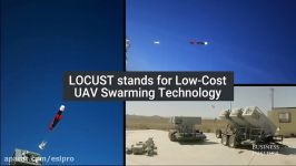 Watch the Navys LOCUST launcher fire a swarm of drones