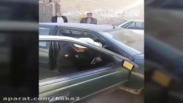 درگیری مامور راهنمایی رانندگی زن راننده برای جریمه ک