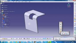 Catia V5 Tutorial Folding and Unfolding for Cut outs or Holes at Bend face Sheetmetal Workbench