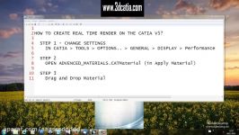 Catia V5 Real Time Rendering Tutorial With Advenced Material