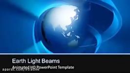 قالب پاورپوینت سه بعدی متحرک earth light beams