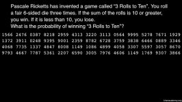 20 Random numbers for experimental probability