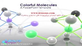 قالب پاورپوینت سه بعدی متحرک colorful molecules